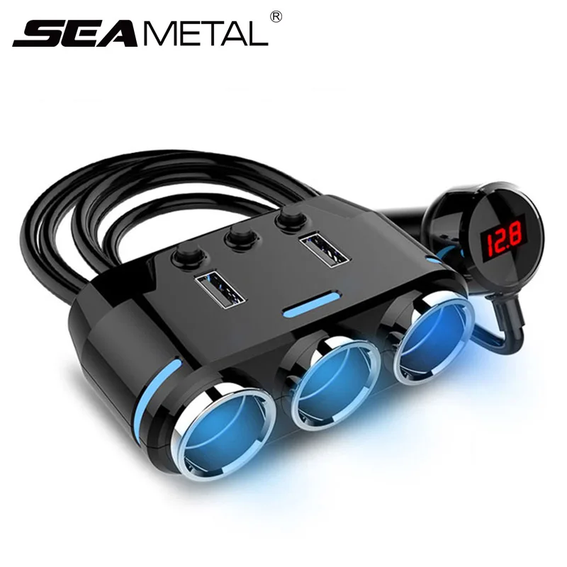 Автомобильное зарядное устройство разветвитель с двумя USB-портами для