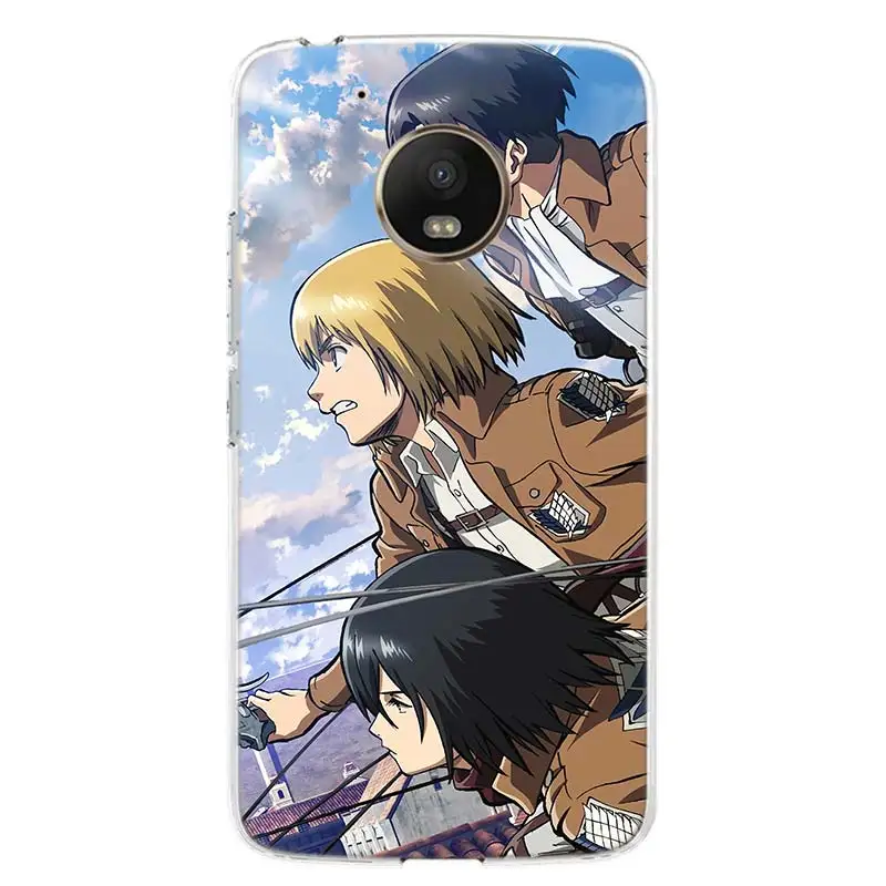 

Attack on Titan Anime Phone Case For Motorola Moto G8 G7 G6 G5S G5 G4 E6 E5 E4 Plus Play Power + One Action Macro EU Art Cover