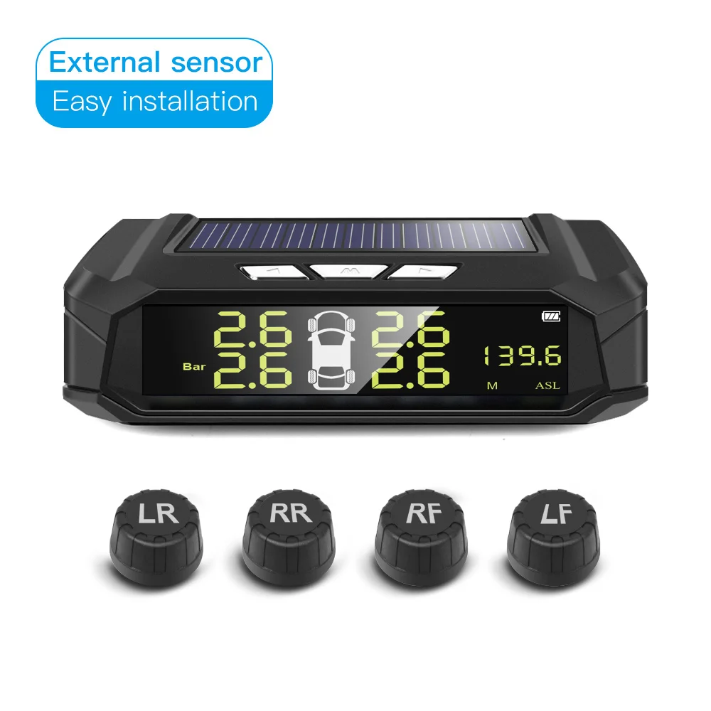 Система контроля давления в шинах беспроводная TPMS с солнечной батареей и