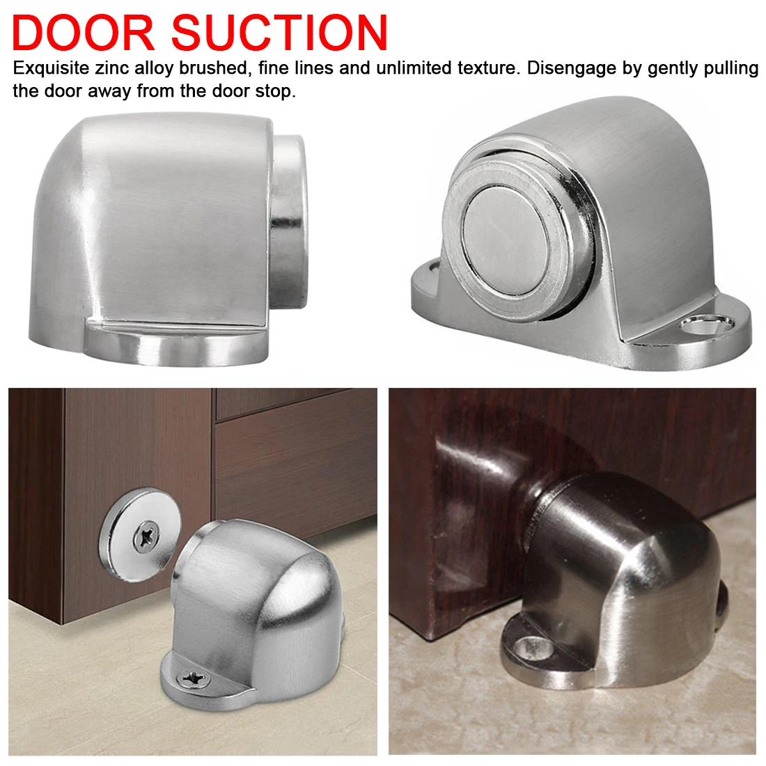 1 шт. прочный магнитный дверной ограничитель из нержавеющей стали