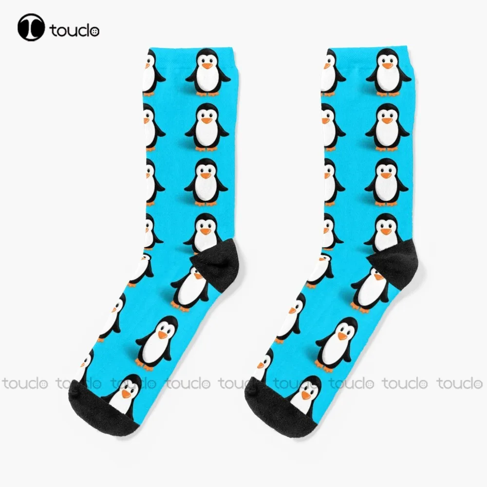 

Penguin Socks Socks Orange Socks Personalized Custom Unisex Adult Teen Youth Socks 360° Digital Print Christmas Gift Funny Sock