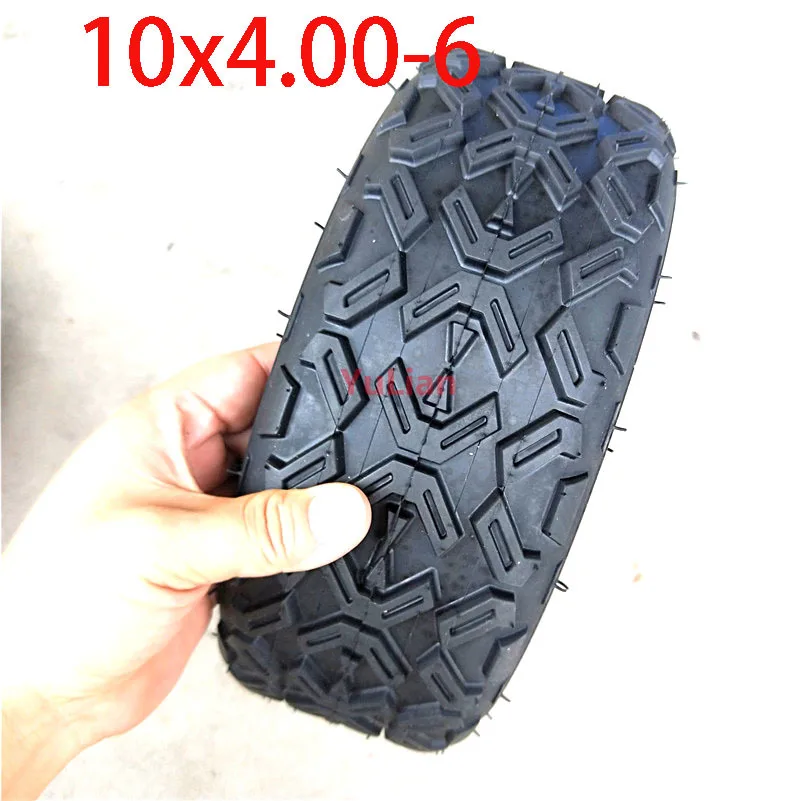 ATV Electric Scooter 10 Inch Vacuum Tire 10x4.00-6 Tubless Common to 3.50-6 | Motorcycle Tires &amp Wheels