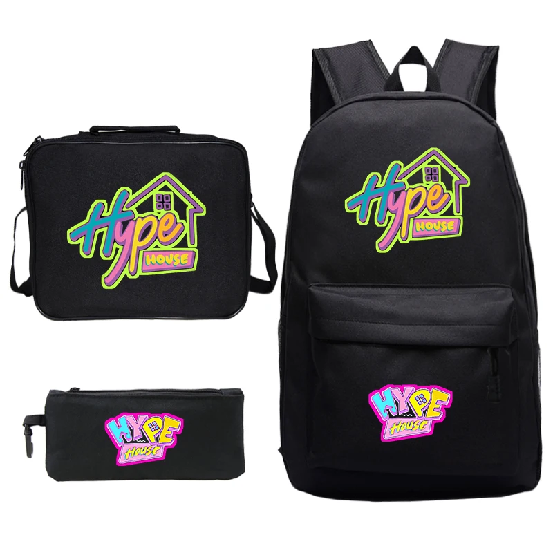 

3 Set/pcs School Bags Teenage Girls Boys Kids Children Student Backpack Travel Teen Shoulder Bag Schoolbag Hype House Backpack