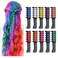 6 colors disposable personal use hair chalk color comb dye kits temporary party cosplay salon hair coloring hair care