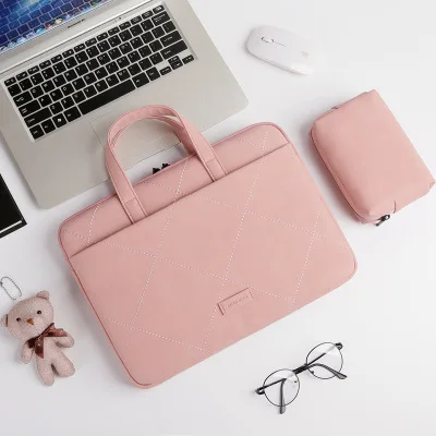 Pink Милая сумка для ноутбука Dell Asus lenovo hp acer сумка для компьютера 13 14 15 15,6 дюймов для Macbook Air Pro 13,3 чехол для ноутбука - Цвет: Pink