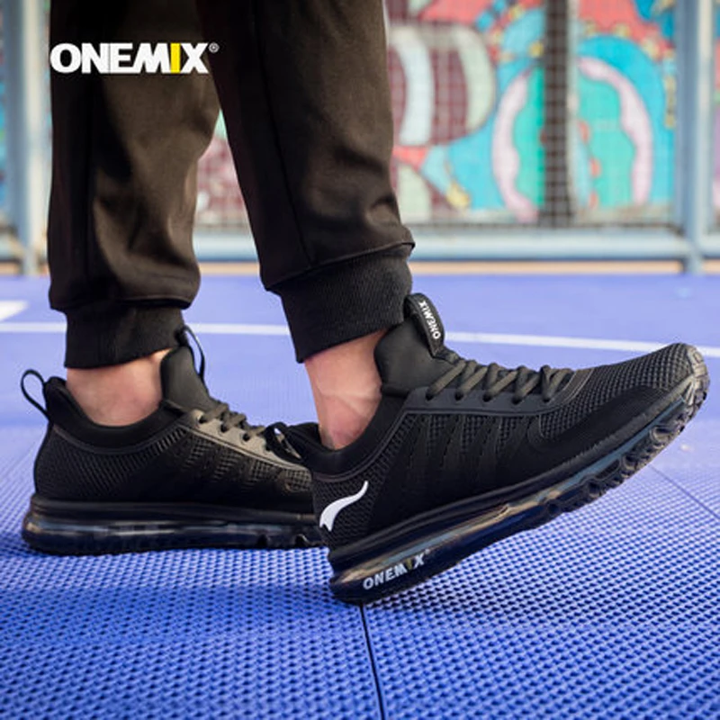 

Onemix Air Cushion Running Shoes For Men Lightweight Mesh Sneakers outdoor Walking Workout Anti-slip light Sports jogging Shoes