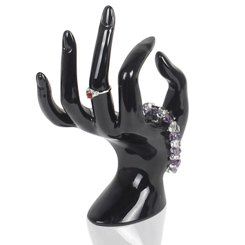 

Jewelry Organizer Mannequin Ok Hand Finger Glove Ring Bracelet Bangle Jewelry Display Stand Holder joyero organizador 4 colors