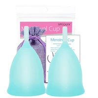 spequix new 2pcs period collector menstrual cups reusable soft silicone menstrual cup for women dropshipping