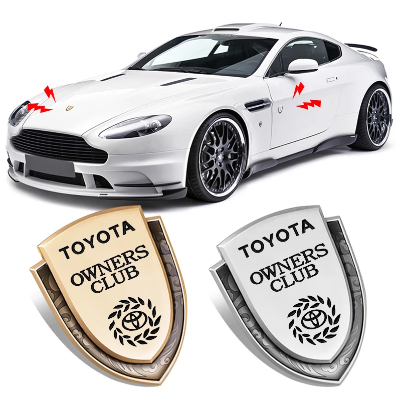 

Car Accessories Sticker 3D Metal Badge Shield Sticker Waterproof Body Window Decal For Toyota Camry Chr Corolla Rav4 Yaris Prius