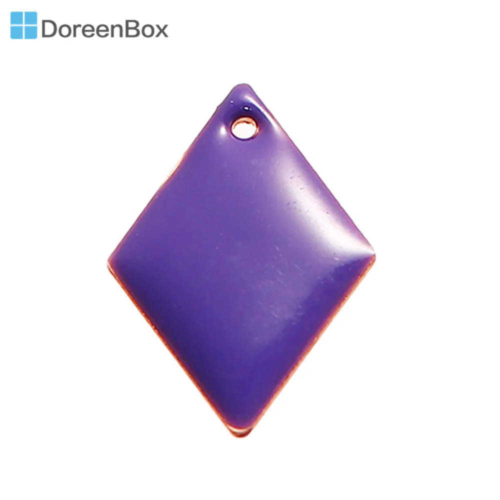 Модные медные эмалированные блестки Подвески ромбы розовые подвески для