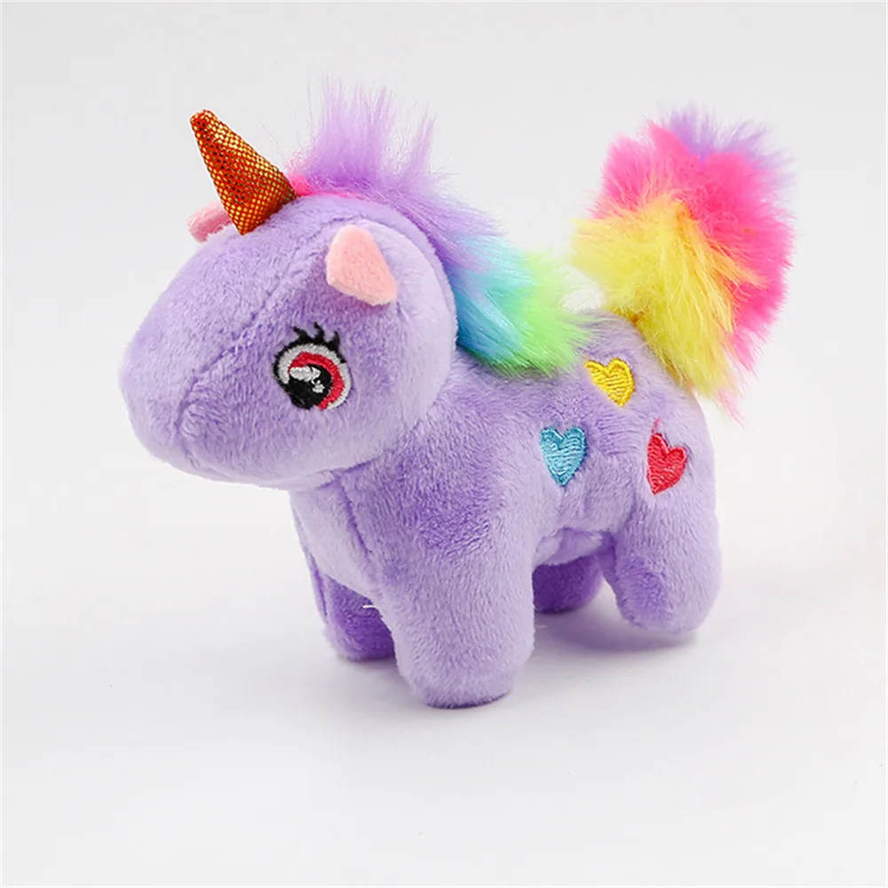 

Unicorn Plush Pendant Keychain Jewelry Gifts Bags Ring Hang Keychain Pendant Cartoon Cute School Bag Pendant Cotton Color