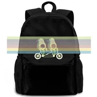 cute avocado prints style hip hop women men backpack laptop travel school adult student