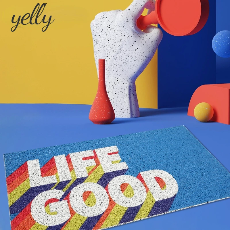 

[Door Mat] Life Good Home Entrance Scrubable Pvc Non-slip Wire Ring Foot Pad rug
