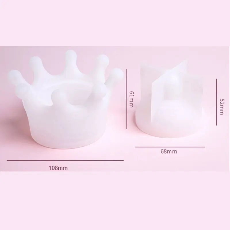 

DIY Cute Crown Jewelry Storage Box Epoxy Resin Casting Silicone Mold Craft Tools