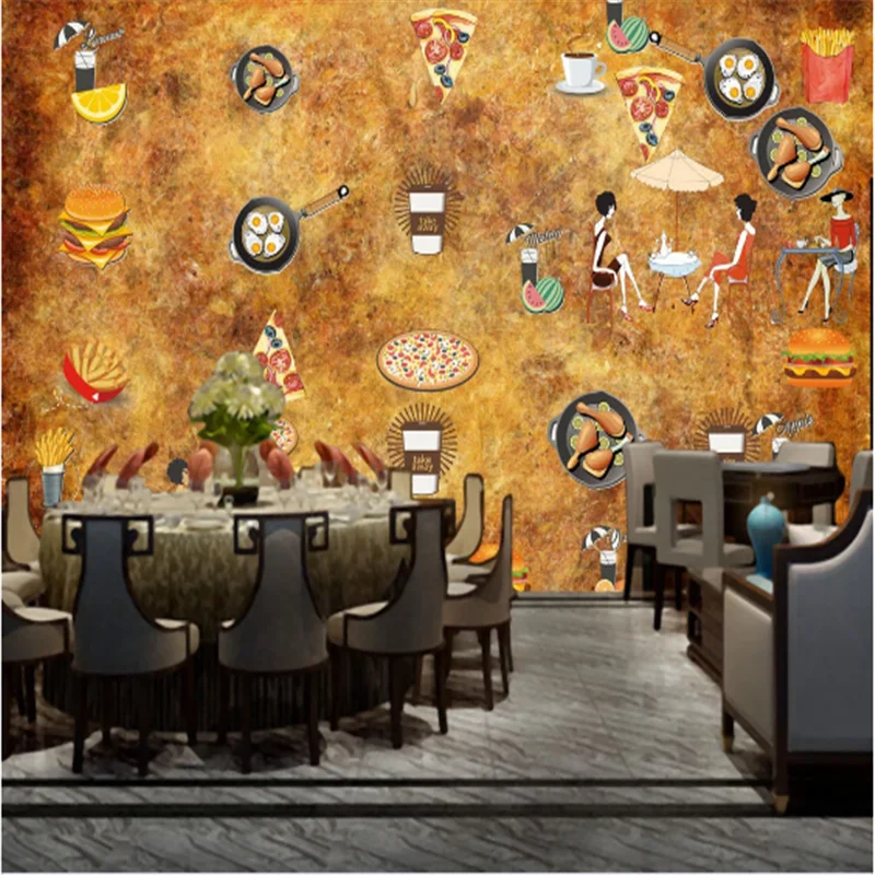 Пользовательские гамбургеры Западная фаст фуд для гостиной ресторана настенная