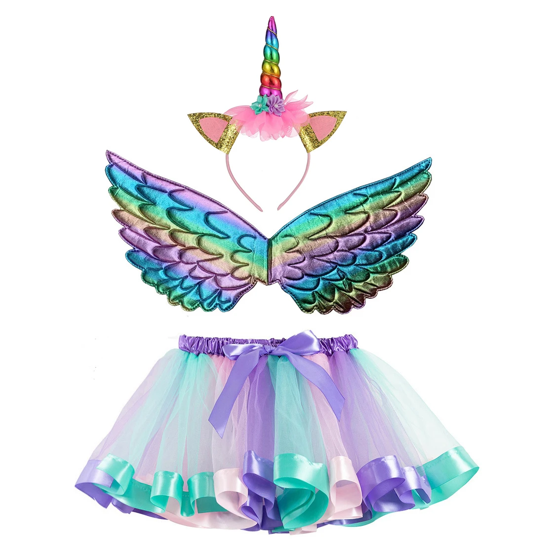 3pcs set 12 Модные детские комплекты одежды из 3 предметов, для Хеллоуина, карнавала, Рождества, платье принцессы костюмы для девочек Единорог нарядное платье год Детский костюм для вечеринок детская одежда - Цвет: 3pcs set 12