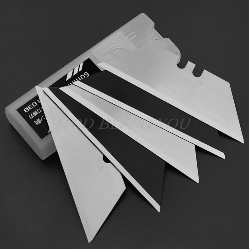 

10Pcs Special Knife Blades Steel Material Utility Knife Trapezoid Blades Replacement DIY Art Craft Cutter Tool Drop Shipping
