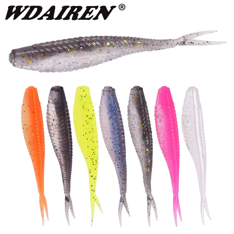 Рыболовная приманка Easy Shiner Shad 5 шт. Мягкая вилка хвост рыболовные джиг Воблеры 7 см