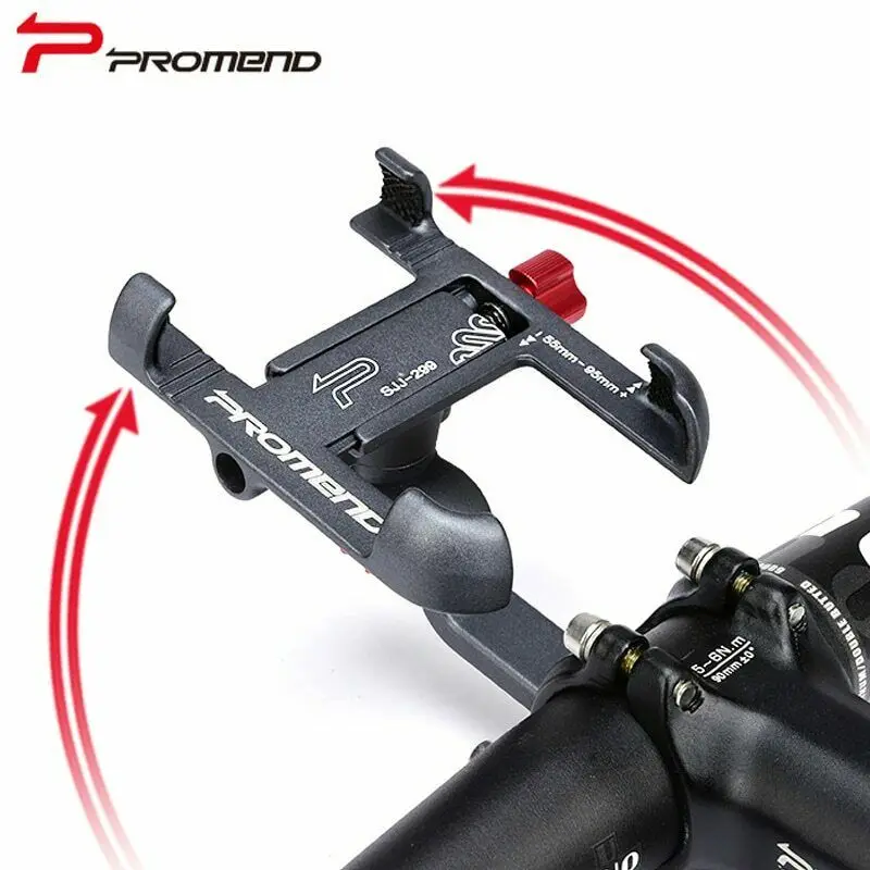 

Promend Aluminum Alloy Bike Mobile Phone Holder Adjustable Bicycle Phone Holder Non-slip MTB Phone Stand Cycling Accessories