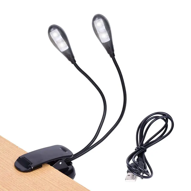 

New Music Stand Light, Clip On Led Book Lights, Usb Operated, Reading Lamp In Bed, 4 Brightness Levels, Perfect For Bookworms, P