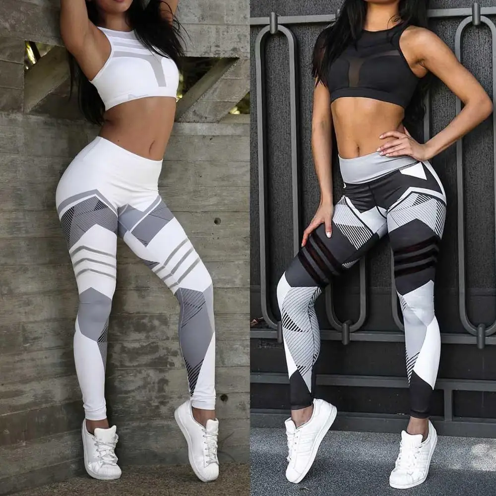 

New Printing Yoga Pants Women 2020 Red Green Black Lattice Fitness Lulu Leggings Low Waist Sport Clothing Ropa Deporte Mujer