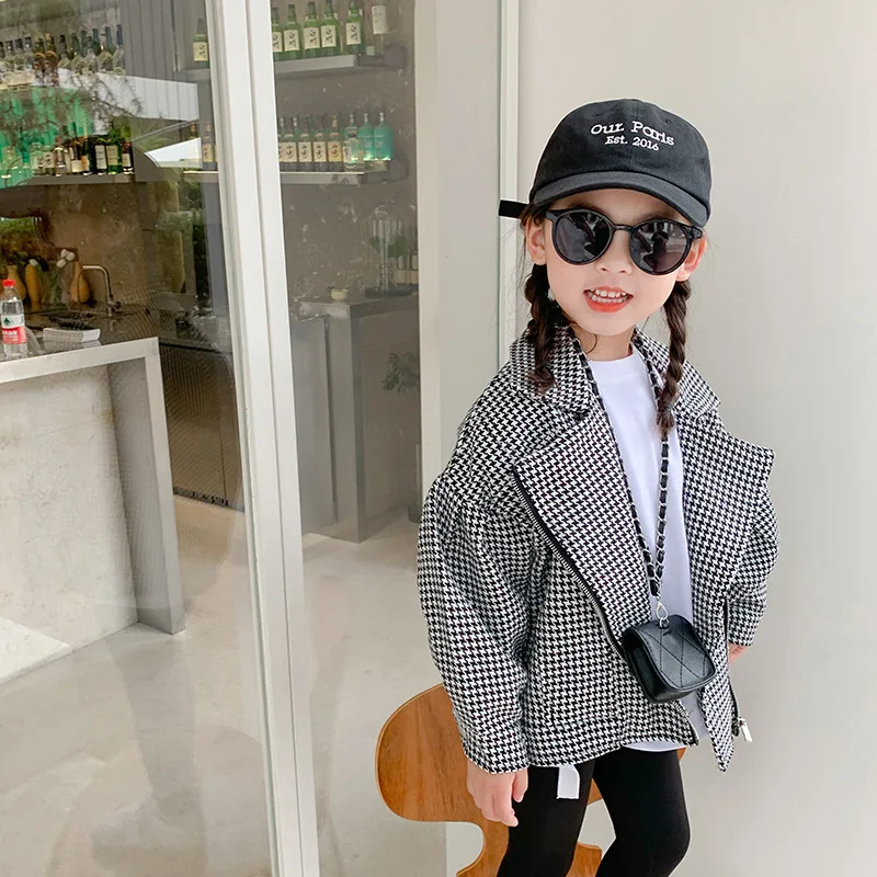 

Girls Fall Thousands Of Birds Extra Sets Of Long-sleeved Plaid Shirt With Zipper Cardigan Coat Lapel Clip To Overcome