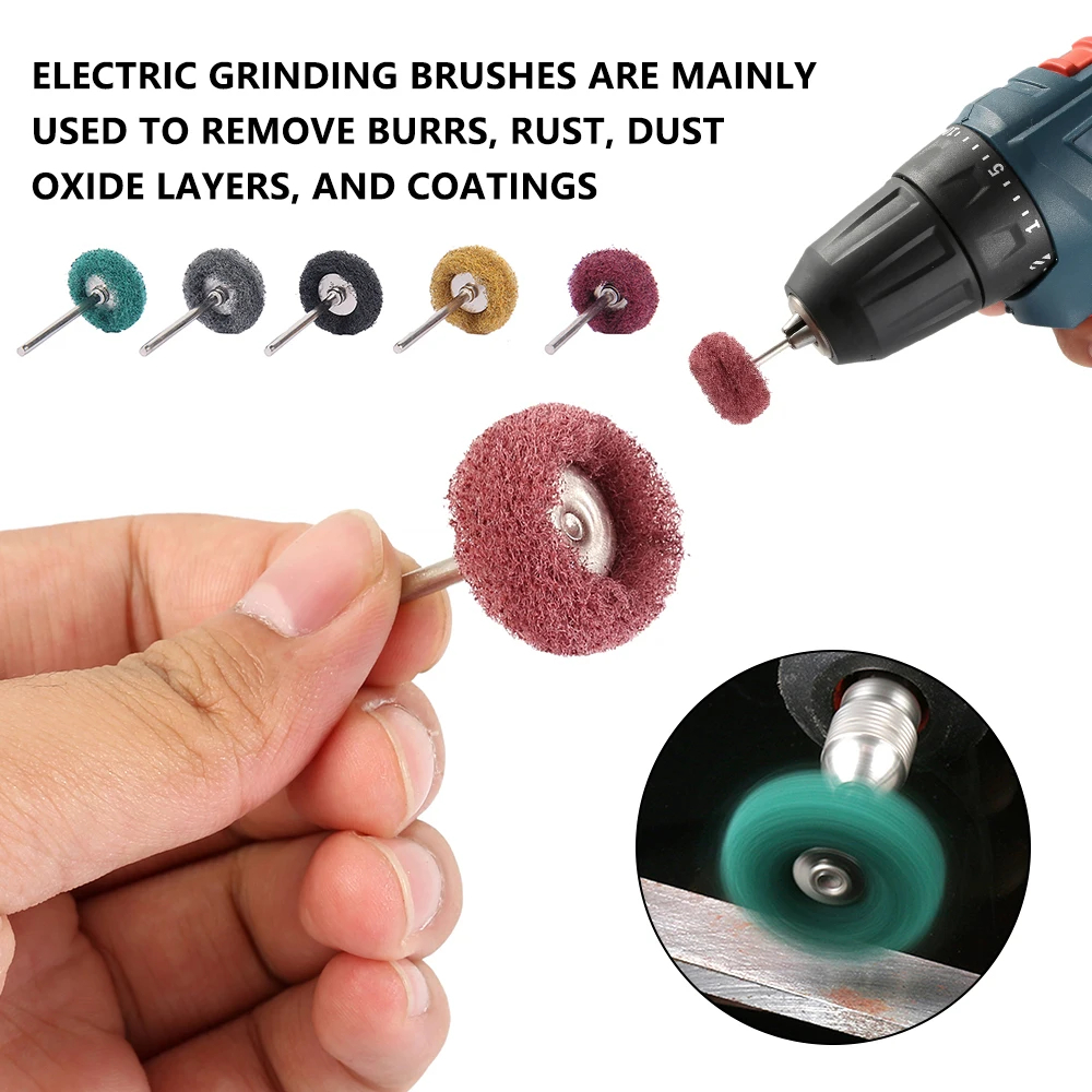 100 шт. мини щетки губки с абразивным кругом нейлон для шлифования оптоволоконных