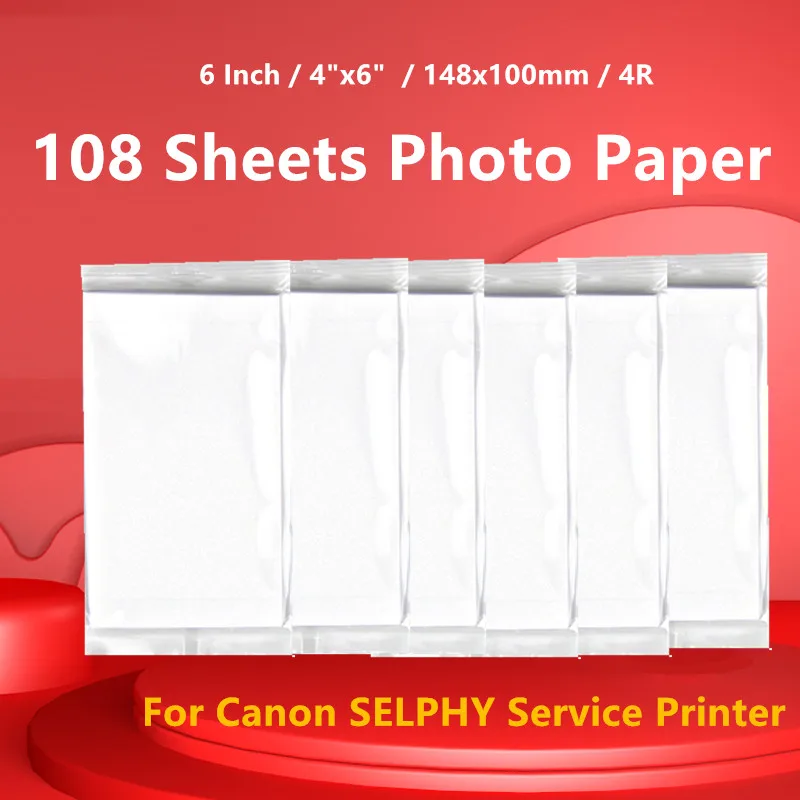 

paper 6" 6inch for Canon SELPHY CP1200 CP1300 CP910 CP900 CP820 ES1 ES2 ES30 CP100 CP200 CP300 CP400 CP500 CP600 CP700 CP720
