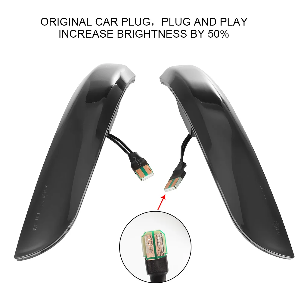 Dasbecan Side Wing LED Flowing Dynamic Turn Signal Blinker Repeater Mirror Flasher Indicator light For Ford Kuga Ecosport 2013 | Автомобили