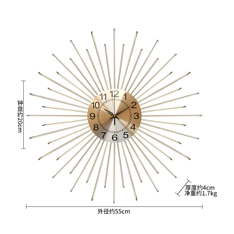 

Silent Wall Clock Modern Design Living Room European Style Gold Large Wall Clock Creative Reloj De Pared Home Watch Luxury