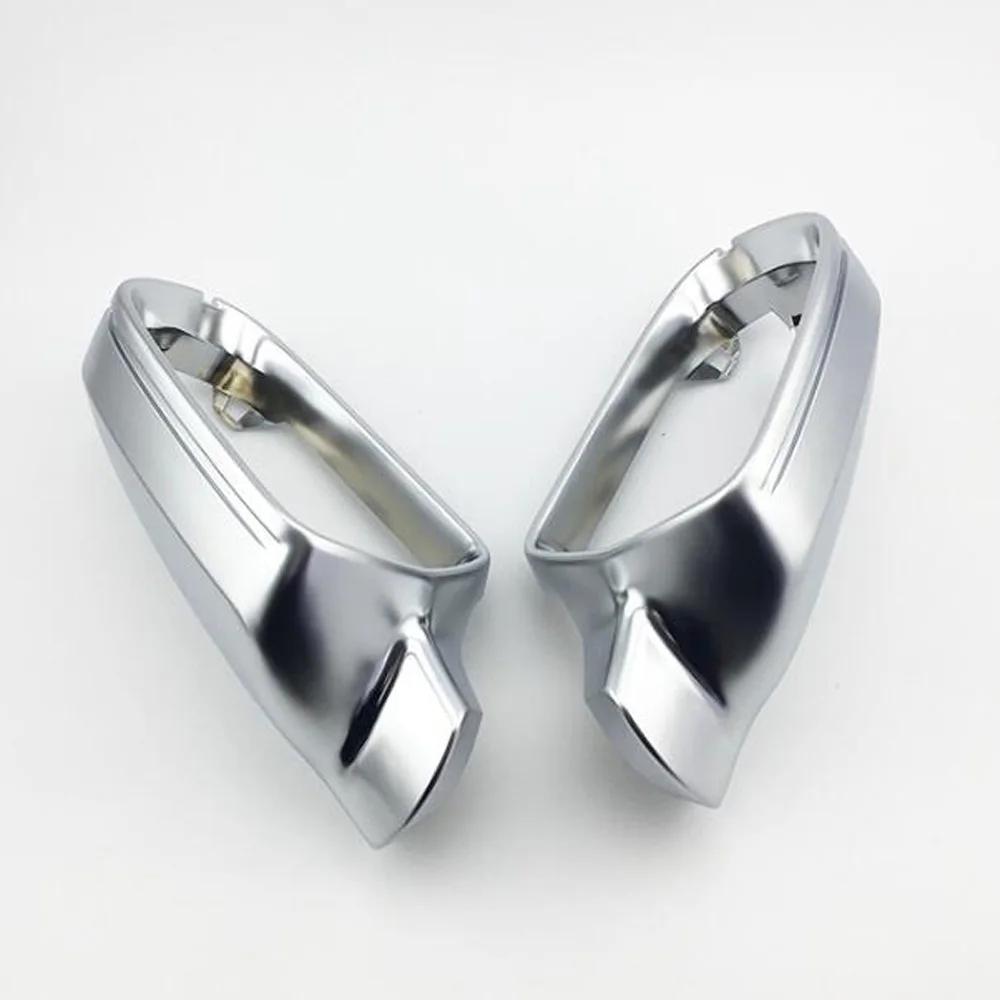 Крышка автомобильного зеркала для Audi A4 B8.5 A3 A5 S5 RS5, матовый хром, серебристый, крышка зеркала заднего вида, защитная крышка, Стайлинг автомобиля