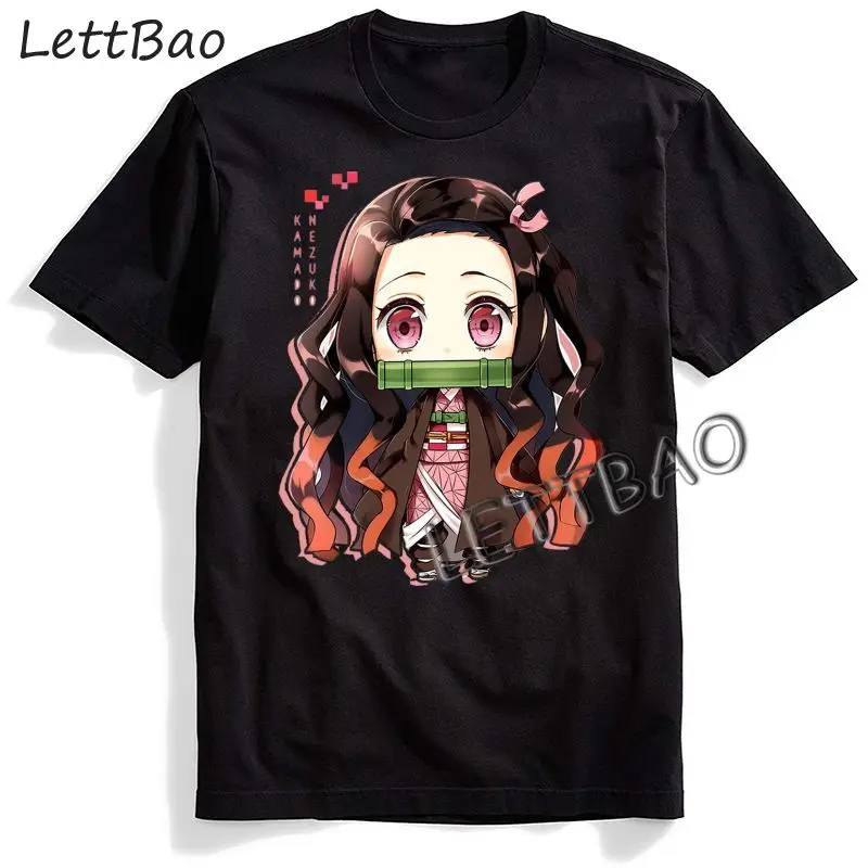 

Демон убийца Kimetsu без Yaiba Футболка мужская повседневная Harajuku Японская уличная одежда черная футболка Летняя футболка одежда для пар