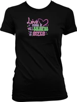 love comes in all shapes sizes motivational inspirational juniors t shirt