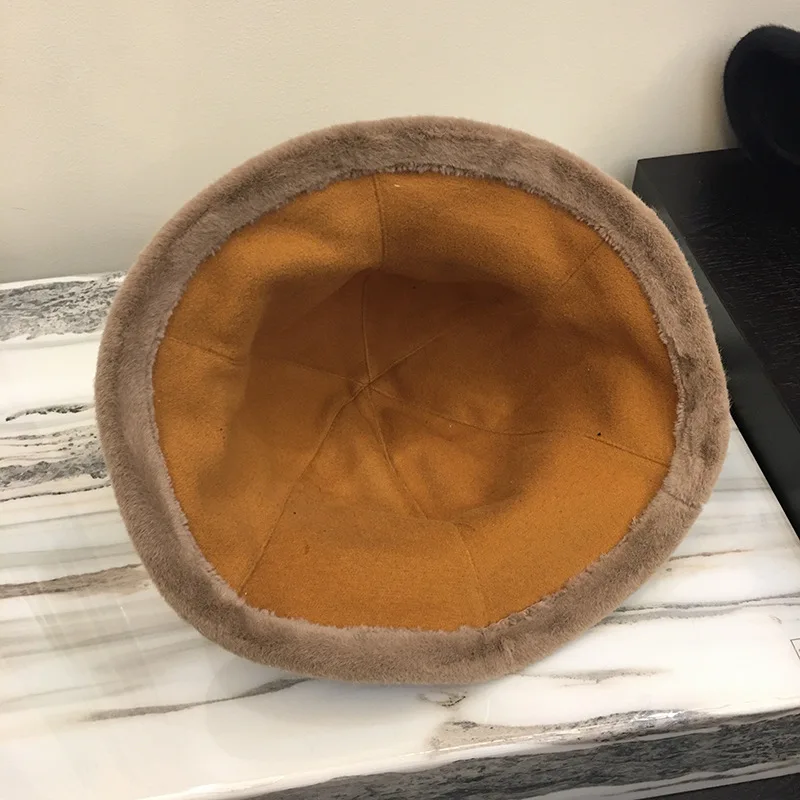 Suede Double-Sided Wear Keep Warm Bucket Hat Women Fashion Fisherman Hat Beach Sun Hats Bob Femme Panama Hat