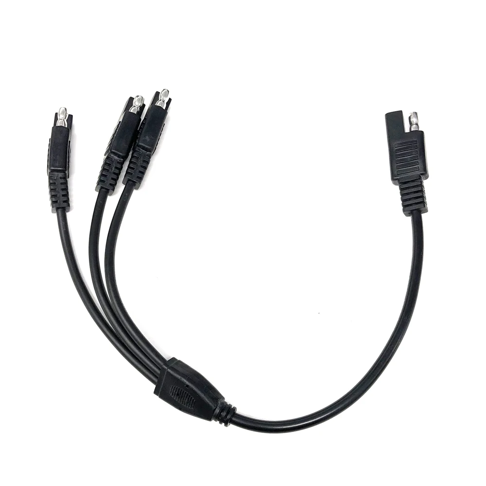35 см 18AWG SAE удлинитель питания y-разветвитель от 1 до 3 коннектор 2-контактный