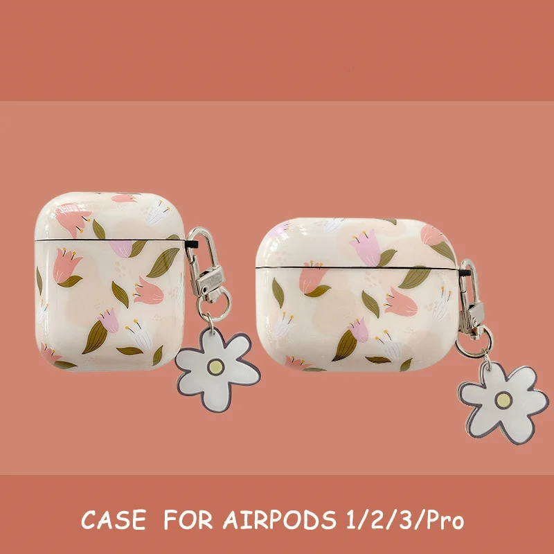 

Чехлы для AirPods Pro, чехол, корейский цветок, милый цветок, подвеска, брелок, чехол для наушников для Air Pods 3 Pro, мягкий чехол для наушников