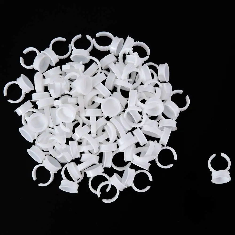 Чашки чернил для тату кольцо держатель клея 100 шт. Пигментные чашки кольца