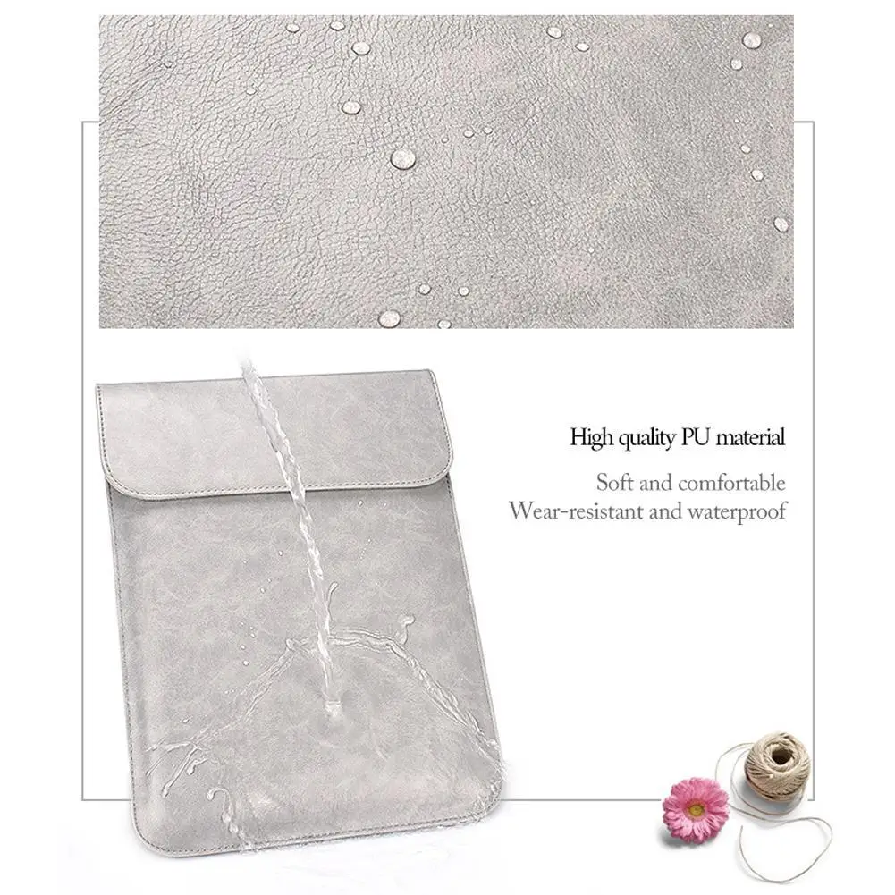 

PU Leather Protection Case Laptop Bag Soft Protection Pouch Of Sleeve For Laptops With Thickness 1.5cm And Below A M9W7