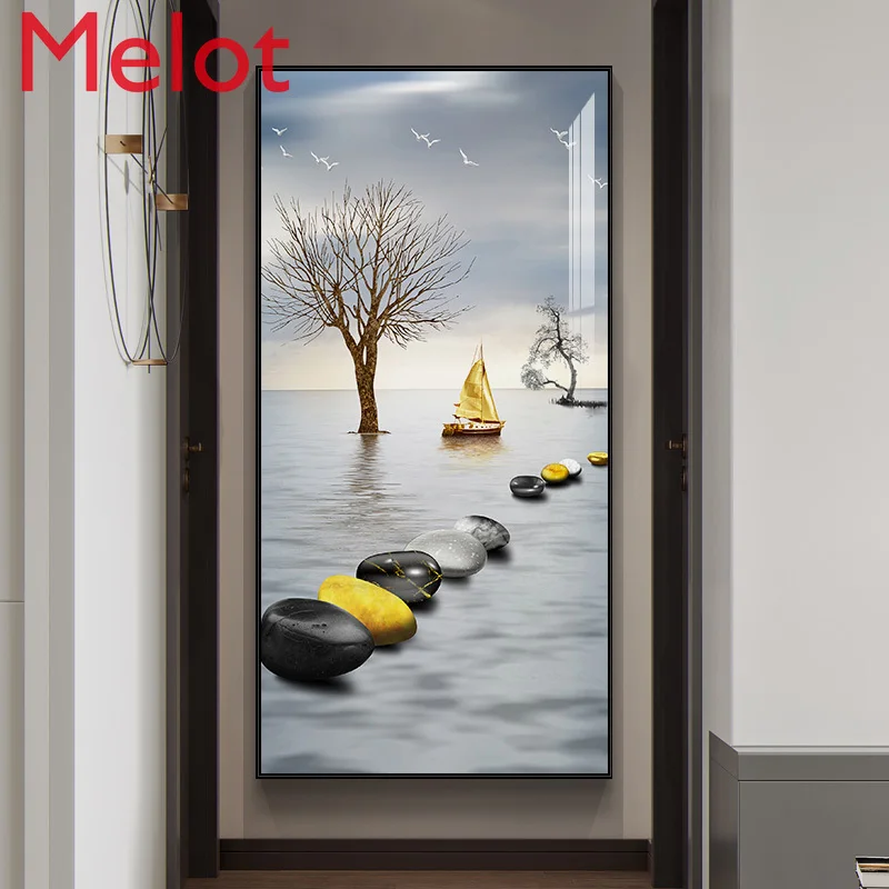 

Painting Home Living Room Dining Room Modern Minimalist Mural Light Luxury Corridor Aisle Vertical Version Door Hanging Painting