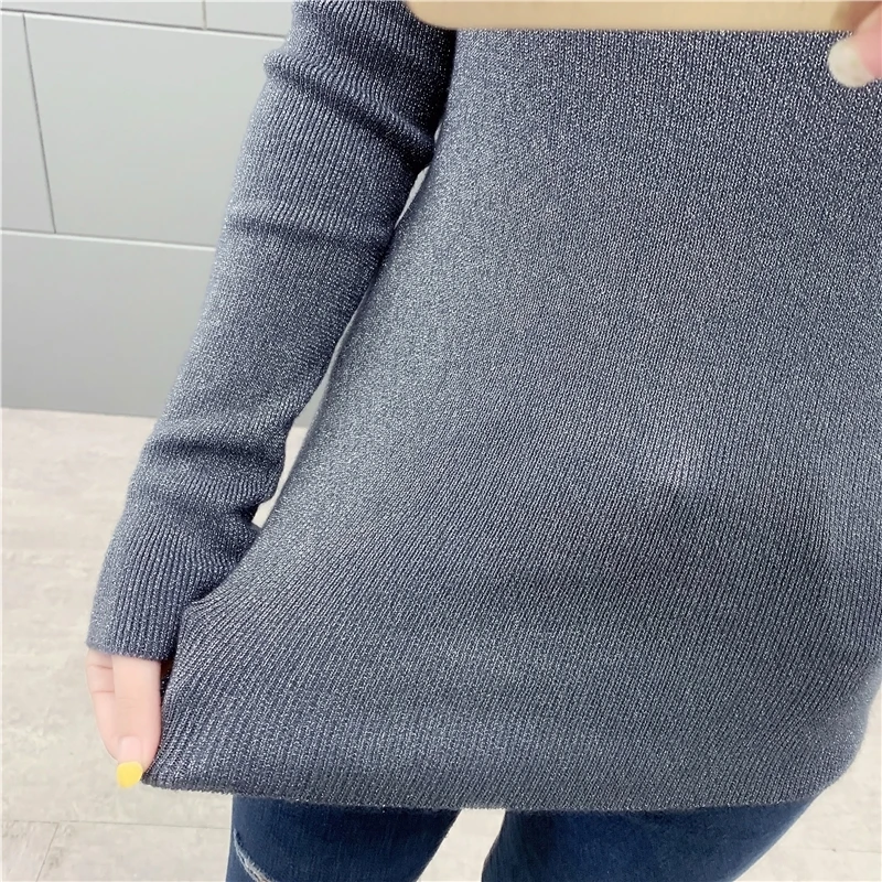 2019 Autumn Winter Women Knitted Turtleneck Soft Polo-neck Sweater Casual Jumper Elasticity Pullovers Fashion Slim Femme | Женская
