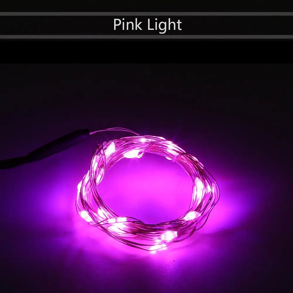 Светодиодная гирлянда с медной проволокой 10 м 100 светодиодов сказочные