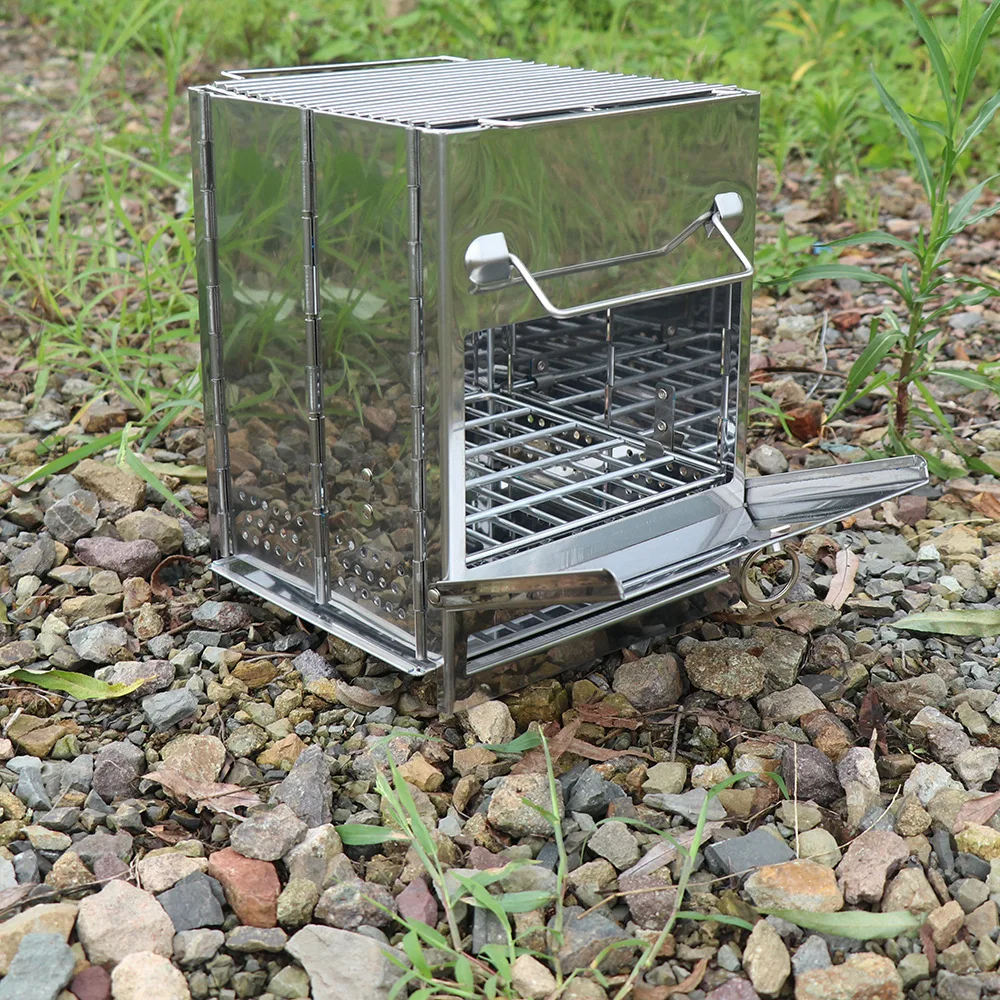 Прямоугольная дровяная плита из нержавеющей стали барбекю грили для пикника