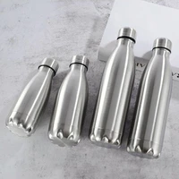 350ml sports stainless steel water bottle single wall hot cold water cola bottle insulated vacuum flask for kids school