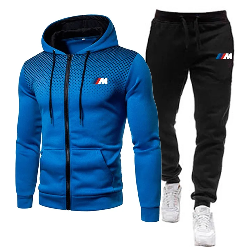 

Fashion Men Clothing Sports Suits Jogging Pullover Tracksuit Man Casual zipper Hoodie Sportswear Mens Sweatshirt+Pant 2Pcs Set