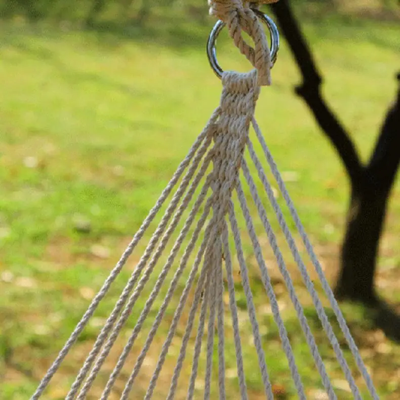 

Outdoor Hammock Chair Hanging Chairs Swing Cotton Rope Net Swing Cradles Kids Adults Outdoor Indoor