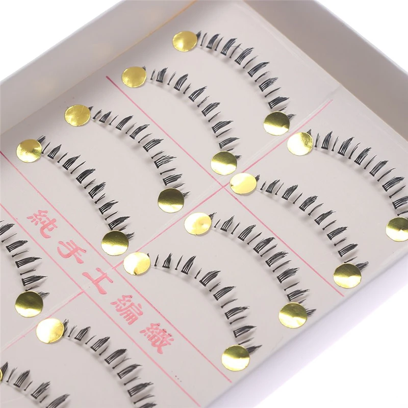 10 пар/компл. накладные ресницы в естественном стиле под ручной работы нижние