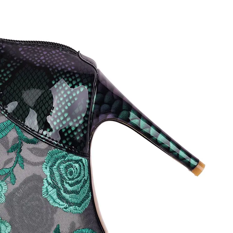 Taoffen Women Boots Summer Ankle Zipper Patchwork Shoes Fashion Daily Outdoor Party Female Footwear Size 33-46 | Обувь