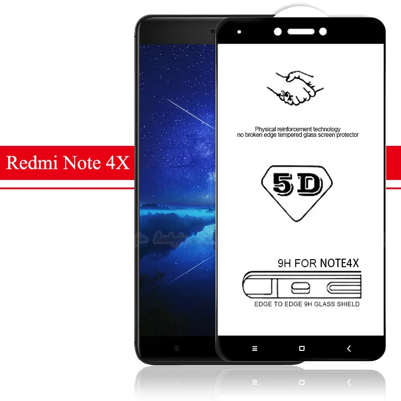 5D закаленное стекло с холодной резьбой для Xiaomi Redmi Note 7 6 Pro 3D полное покрытие небьющиеся края протектор экрана Redmi Note 5 Pro