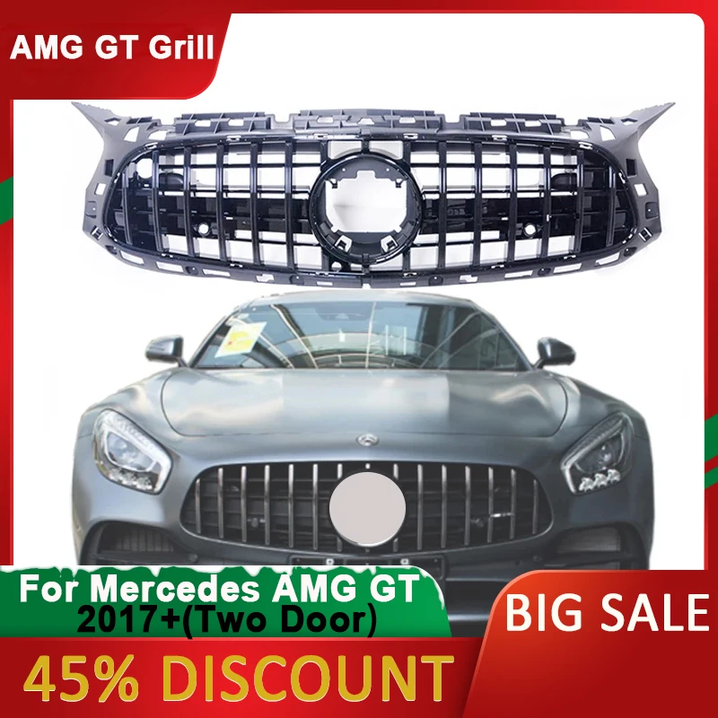 

Передняя решетка для Benz AMG GT 2017 +, решетка для переднего бампера, Модифицированная двухдверная GT Модифицированная GT решетка, внешние аксессу...