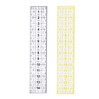 2pcs quilting ruler measuring tool patchwork foot sewing aligned ruler grid cutting edge tailor craft 3x15x0 3cm